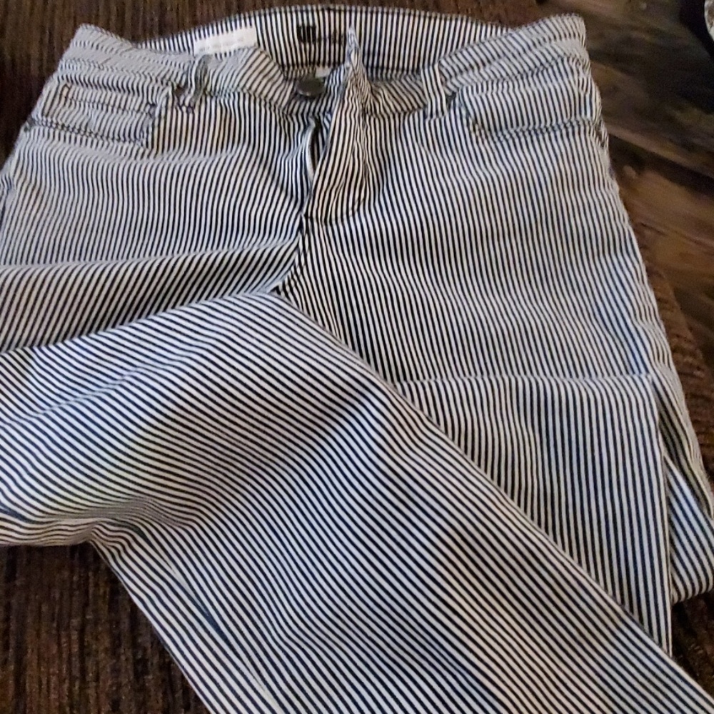 Striped kut jeans,  skinny